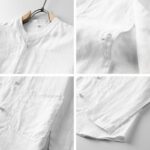 longsleeve shirt Mens Retro Chinese Style StandUp Collar LongSleeve Shirt