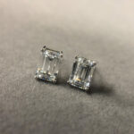 S925 Silver Minimalist Rectangular Zircon Stud Earrings - View 1