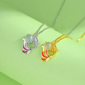 S925 Sterling Silver High-End Natural Chalcedony Pendant Clavicle Chain Necklace - View 1