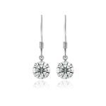 Top-quality Moissanite Luxury And Fashionable Light Luxury Jewelry Silver Stud Earrings S925 Silver Plated Platinum - View 1