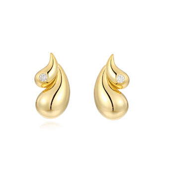 Morning Dew - Premium Moissanite Luxury Fashion Light Luxury Jewelry Silver Stud Earrings S925 Silver Electroplated Gold - Vi