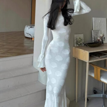 crew-neck flared-sleeve tie-detail - View 1