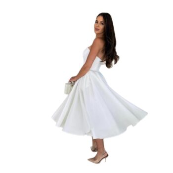 women dress Womens Fashion Solid-Color Casual Low-Cut Dress