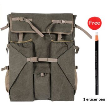 Art Drawing Bag Canvas Backpack In 4K Black, Extra Thick - View 2