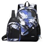 backpack Mens Two-Piece Set Backpack And Chest Bag