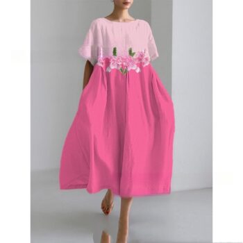 Springsummer Stylish Loose-fitting Casual Short-sleeve Dress - View 2