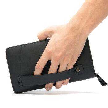 First Layer Cowhide Clutch Double Layer Zipper Wallet - View 1