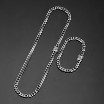 necklace Polished Titanium Steel Cuban Chain Necklace