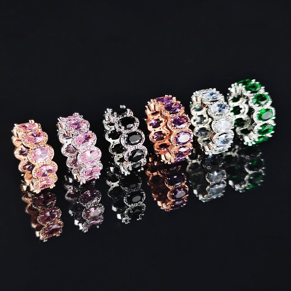 10494c6b-4a9e-49d2-8bd5-a56b575cd5c0 Ring With Ultrasparkling Oval Zircon Inlay - View 3