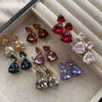 Niche-design Rhinestone-detailed Drop Earrings - View 1