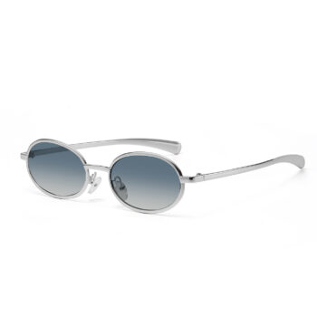 Small Rame Oval Sunglasses With UV Protection - View 2