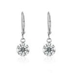 Top-quality Moissanite Luxury And Fashionable Light Luxury Jewelry Silver Stud Earrings S925 Silver Plated Platinum - View 1