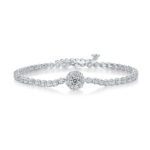 Magpie Bridge - A Fashionable And Light Luxury Jewelry Silver Bracelet And Bracelet Set With Top-quality Moissanite, S925 Sil