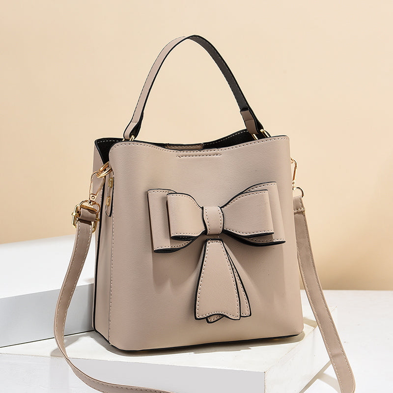 1382838a-05fc-442f-9199-69bd0d2feb0b-1 Classic Bucket Bow Women's Crossbody Bag - Large Capacity Portable Women's Handbag - View 3