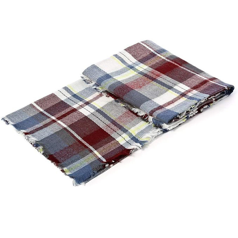 13cb9675-297e-43a4-9a29-468a97c581fa 59 X 59in Brown Womens Scarf Plaid Tassel Soft Warm Blanket Scarves - View 3