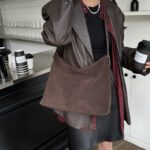 Matte Cowhide Commuter ShoulderCrossbody Tote Bag - View 1