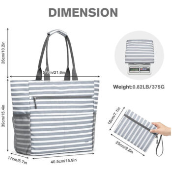 Large Beach Tote Bag Waterproof Sandproof And Foldable - View 2