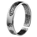 Six Words Mantra Lotus Heart Bangle - View 1