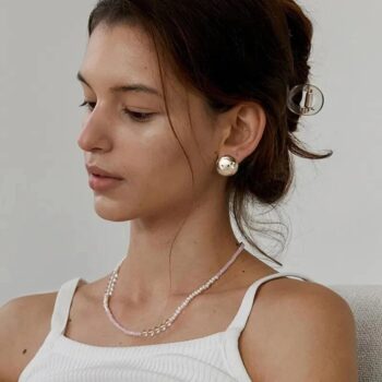 earrings Advanced Photosensitive Surface Geometric Hemisphere Beanie Earrings