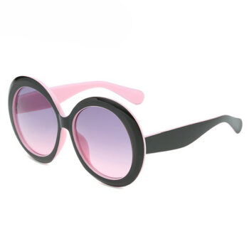 round frame sunglasses, - View 1