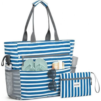 tote Large Beach Tote Bag Waterproof Sandproof And Foldable
