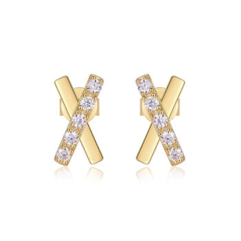 Dream Road - Premium Moissanite Luxury Fashion Light Luxury Jewelry Silver Stud Earrings S925 Silver Electroplated Gold - Vie