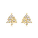 Christmas Tree - Set With Top-quality Moissanite Luxury And Fashionable Light Luxury Jewelry, Silver Stud Earrings, S925 Silv