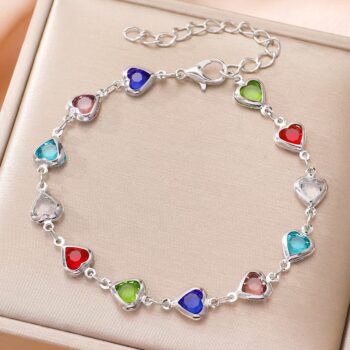 bracelet Dopamine Jewelry All-Match Colorful Heart-Shaped Bracelet For Women
