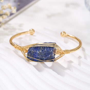 Womens Natural Crystal Bracelet Freeform Tumbled-stone Bracelet - View 2