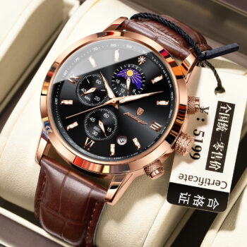 Men's Watch With Moon Phase And Multi-function Chronograph - View 1
