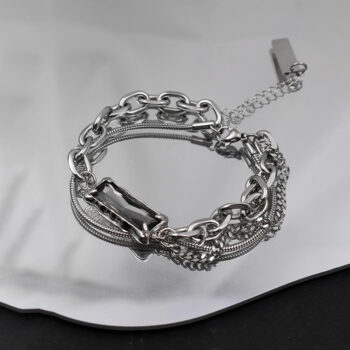 bracelet Niche Design Dark High-end Couple Titanium Steel Bracelet