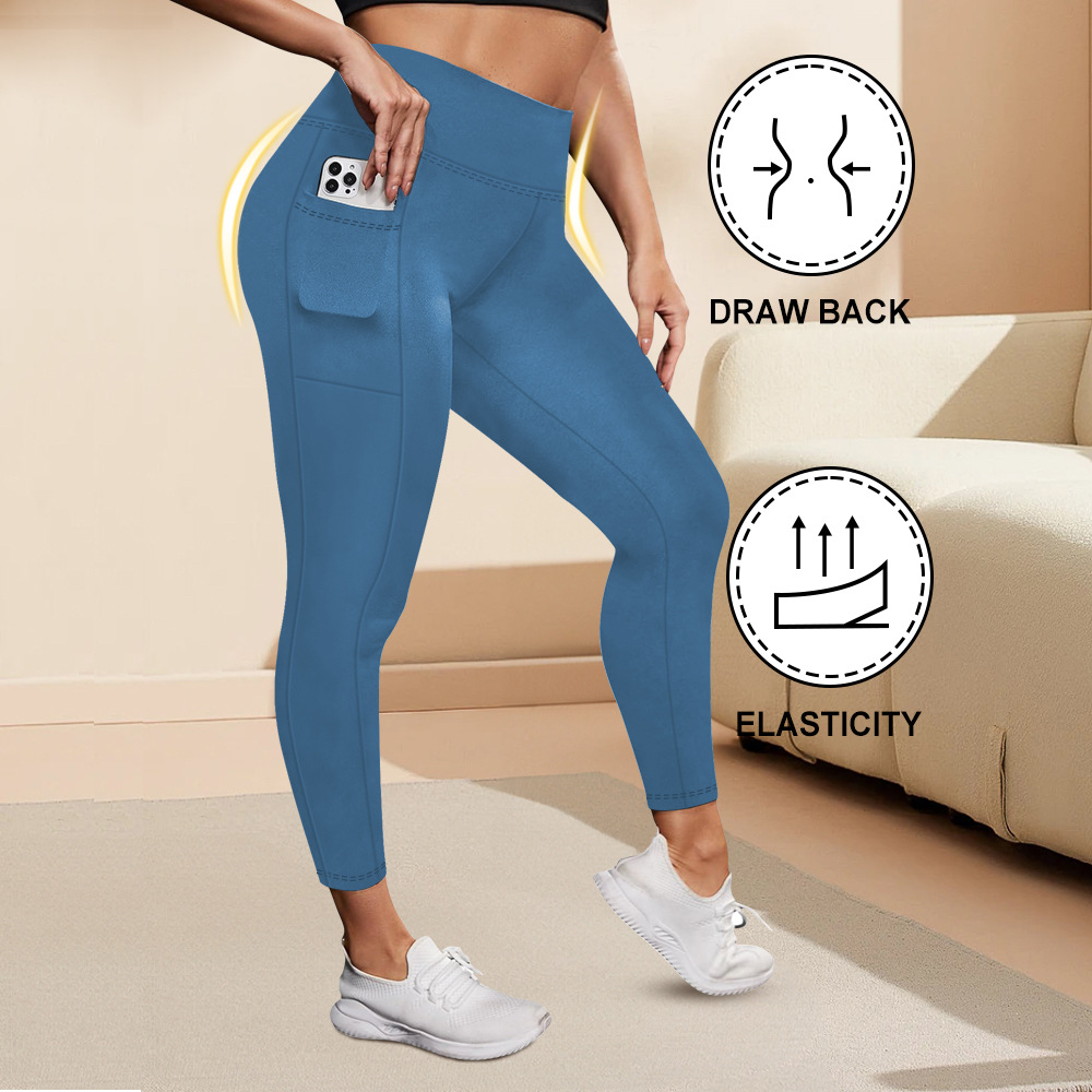 1da17af5-fd2a-4cd2-8479-d10a4ad133c7 High-Waisted Plus-Size Yoga Leggings For Women Butt-Lifting And Body-Hugging Fit For Fitness - View 4