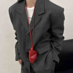 Hanging Neck Cowhide Cloud Coin Purse Earphone Bag - View 1