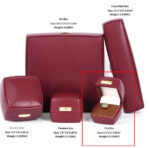 leather jewelry box Luxury PU Leather Jewelry Box For Rings With Rounded Corners And Gold-Stamped