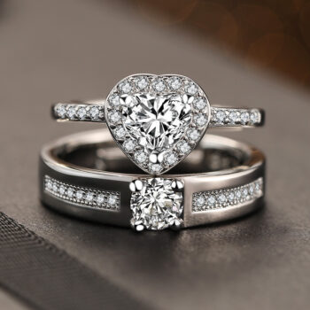 Fashion Simple New Princess Love Couple Rings - View 2