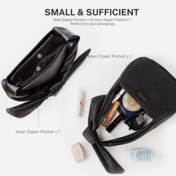 leather handbag Hobo Hand Bag For Womens, Small Vegan Leather Hobe Handbag Shoulder Purses For Women With Zipper-Black