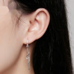 silver earrings - View 1