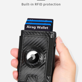 Men's Slim Wallet, RFID Metal Aluminum Shell Men's Automatic Card Ejection Wallet Card Holder - View 2