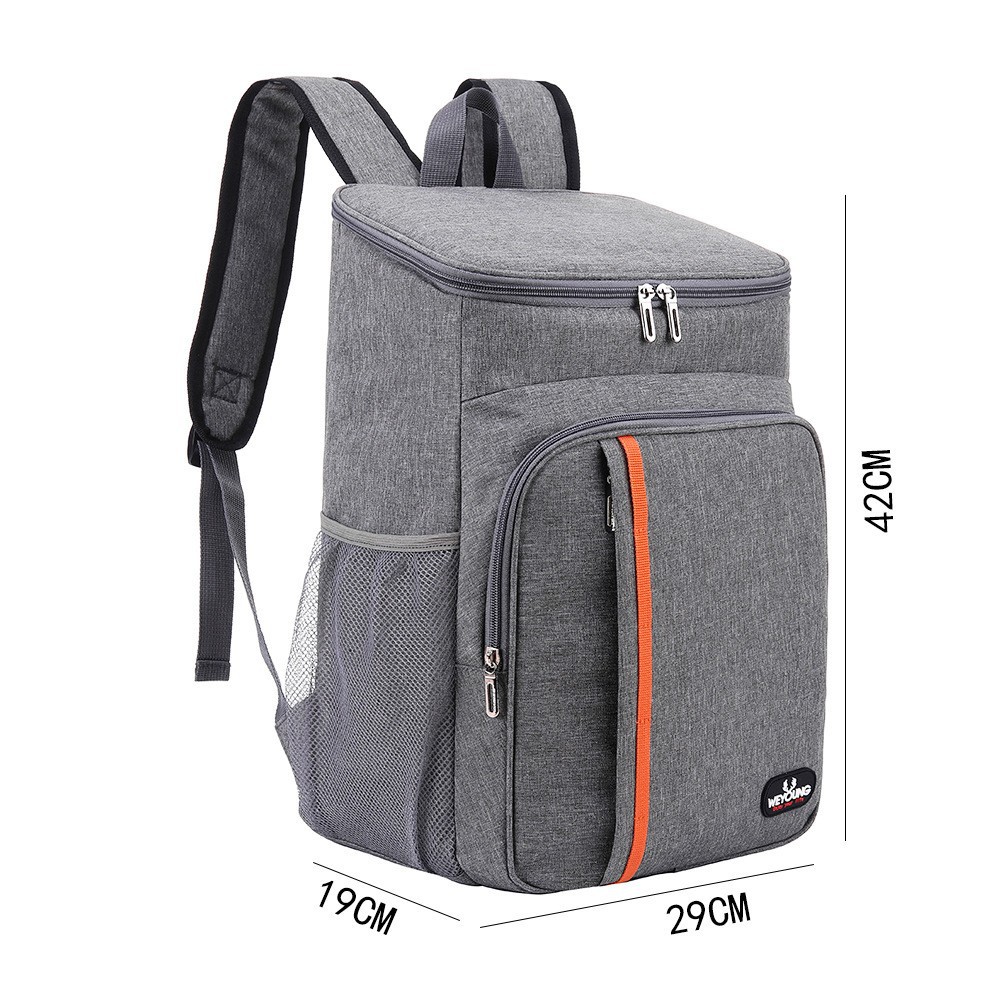 2088752e-4fd5-4732-8886-a4f73e4c1101 Gray Large-Capacity Insulated Cooler Backpack - View 2