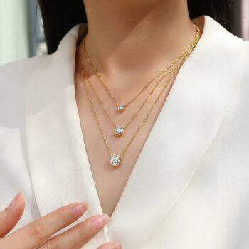 2-carat Luxury Fashion Minimalist Trend Jewelry Silver Pendant Necklace With Top-quality Moissanite, S925 Silver Electroplate