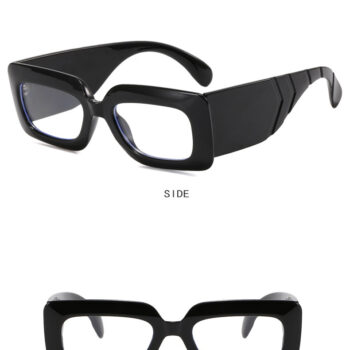 Retro Snake-pattern Sunglasses Square-frame Wide-leg Shades - View 2