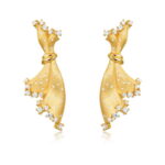 silver earrings Drawing Craft Small Skirt With Pure Silver Earrings For Women