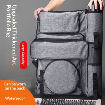 canvas backpack Art Drawing Bag Canvas Backpack In 4K Black, Extra Thick