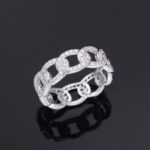 gold ring Jurchen Gold-plated Diamond-studded Chain Ring