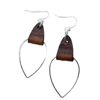 earrings Retro Leather-wrapped Teardrop Earrings