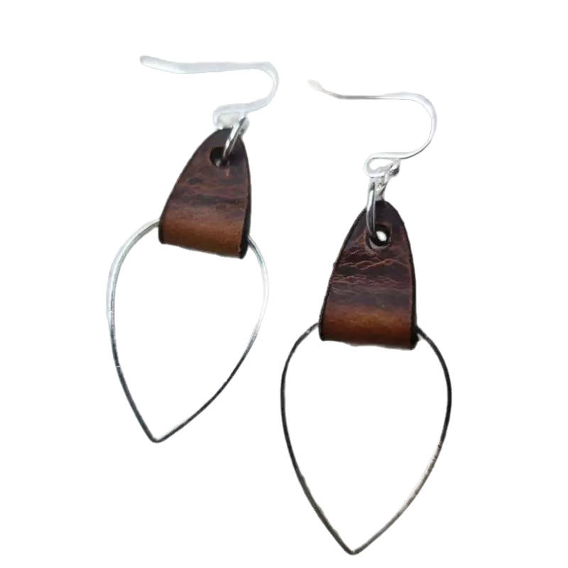248be5a4-c15c-4646-8899-4ec6dae2a598 earrings Retro Leather-wrapped Teardrop Earrings