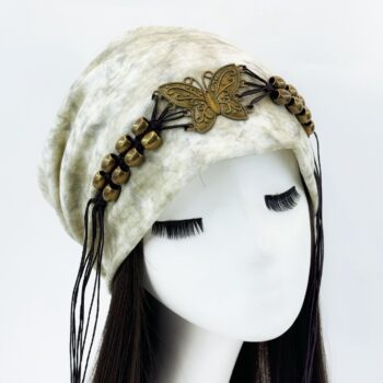 Hat Tie-dyed Tassel Beaded Beanie Hat - View 2