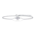 Window Of The Soul - A Fashionable And Light Luxury Jewelry Silver Bracelet And Bracelet Set With Top-quality Moissanite, S92