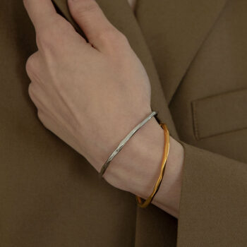 Natural handcrafted cut surface bracelet/bangle - View 1