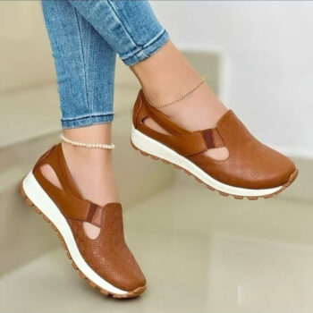 plus size shoes Plus-size Womens Shoes Korean-style Chunky-soled Versatile Slip-on Casual Flats